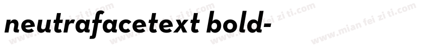 neutrafacetext bold字体转换